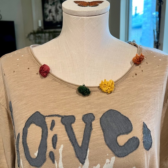 Rare Magnolia Pearl maxi T-shirt with the Virgin Mary-Dusty Rose O/S - Picture 2 of 6